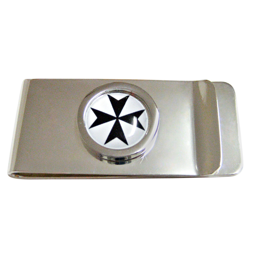 Bordered Maltese Cross Money Clip